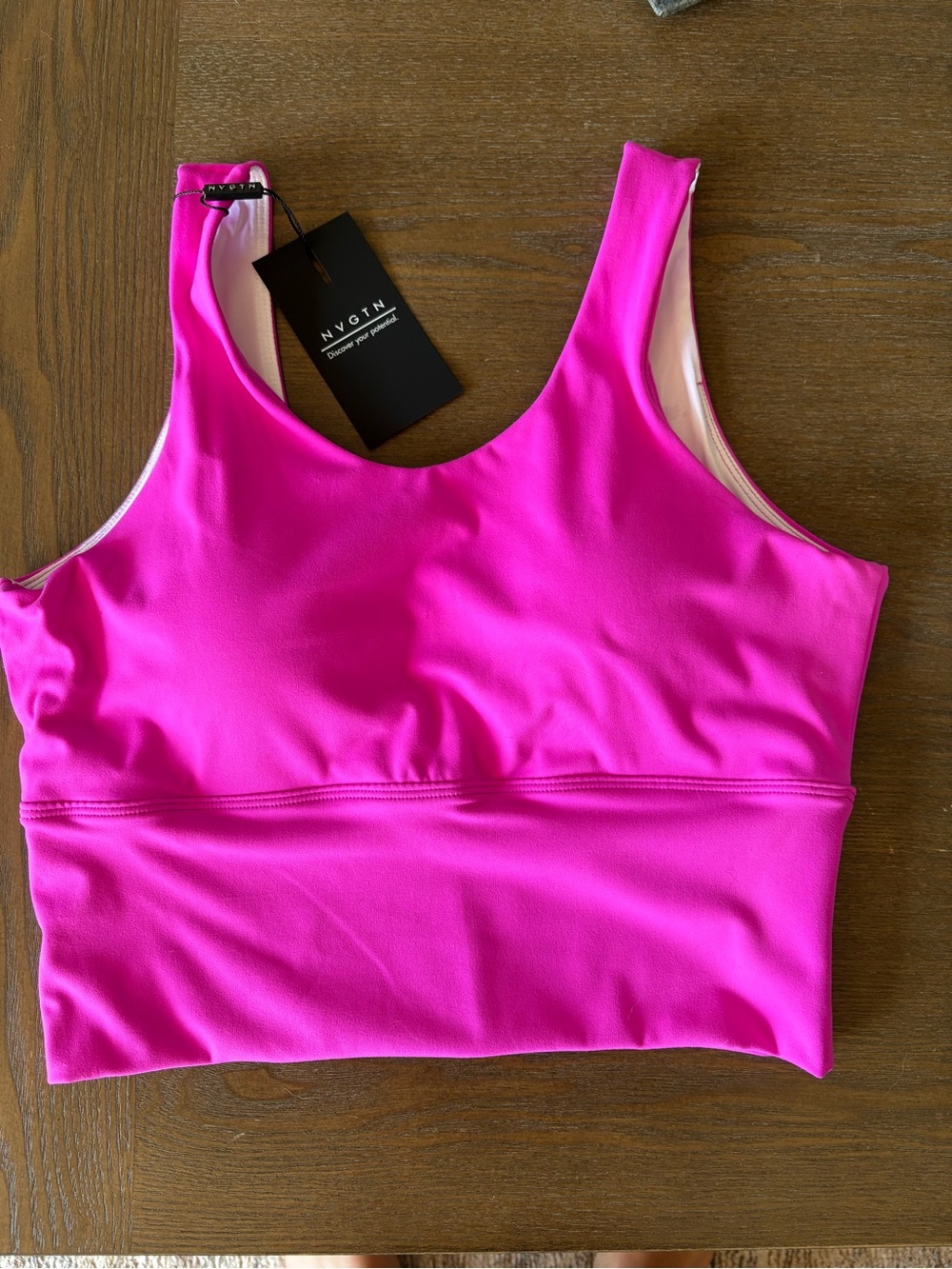 NVGTN Hot Pink Cropped Sports Tank